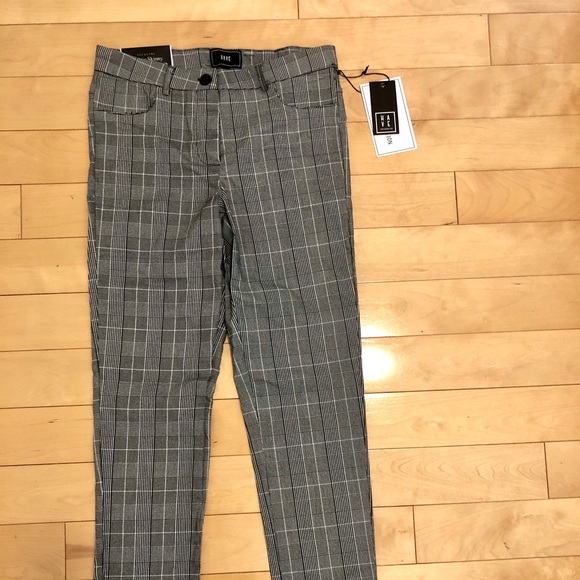 🌿TREND : Plaid stretch pants-hound tooth pattern - Picture 3 of 8